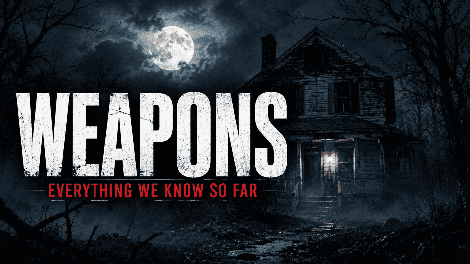 Weapons upcoming horror movie promotional artwork